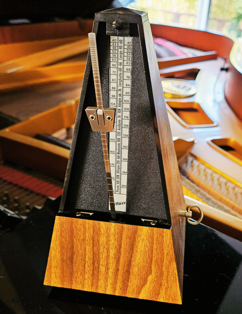 Metronome used during piano lessons in San Diego